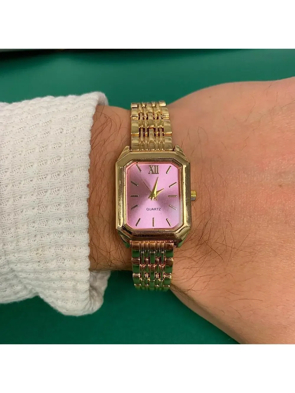 Y2k 2000s vintage style essential minimalist classy stainless steel rectangular